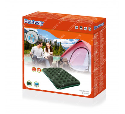 67448 Bestway Надувной матрас Flocked Air Bed(Double) 191х137х22 см