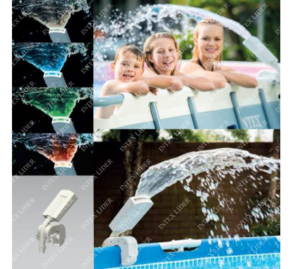 28089 Фонтан с многоцветной подсветкой для бассейна Intex Multi-Color Led Pool Sprayer