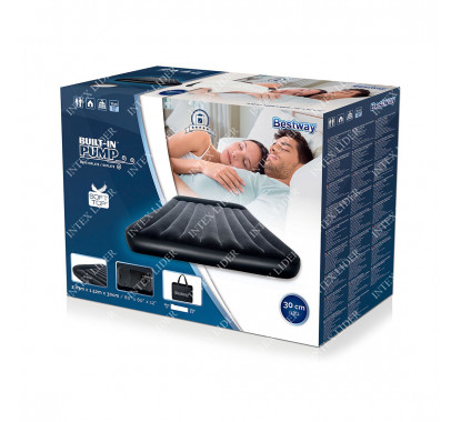 67464 Bestway Надувной матрас Aerolax Air Bed(Queen) 203х152х30 см со встроенным насосом
